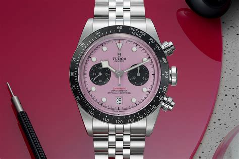 cronografo tudor rosa|tudor chrono pink black bay.